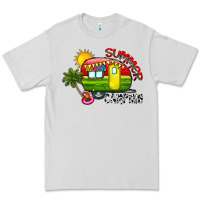 Dove Grey summer camping Premium Tee - CowhideDigitalArt