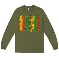 Army Green black history brushstroke Long Sleeve Tee - texasbilliewilder