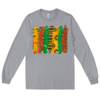 Heather Grey black history brushstroke Long Sleeve Tee - texasbilliewilder