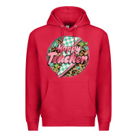 Cardinal happy teacher lighting bolt Premium Hoodie - MaliasSmallBusiness