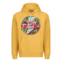 Mustard happy teacher lighting bolt Premium Hoodie - MaliasSmallBusiness