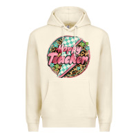Sandshell happy teacher lighting bolt Premium Hoodie - MaliasSmallBusiness