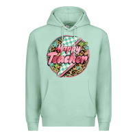 Seafoam happy teacher lighting bolt Premium Hoodie - MaliasSmallBusiness