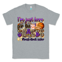 Heather Grey i'm just here for the snacks #basketball sister Classic Tee - Zillion Design Studio