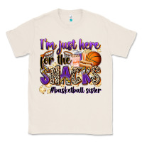Natural i'm just here for the snacks #basketball sister Classic Tee - Zillion Design Studio