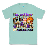 Seafoam i'm just here for the snacks #basketball sister Classic Tee - Zillion Design Studio