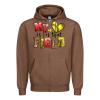 Chestnut my heart is on that field softball Zipper Hoodie - Zillion Design Studio