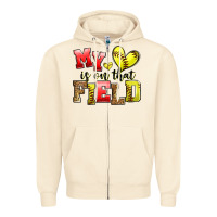 Sandshell my heart is on that field softball Zipper Hoodie - Zillion Design Studio