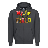 Smoke my heart is on that field softball Zipper Hoodie - Zillion Design Studio