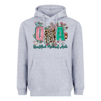 Heather Grey qma qualified medical aide Heavyweight Hoodie - AdoDesignShop