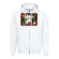 White christmas cow with background Zipper Hoodie - RanaPortraitStore