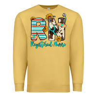 Antique Gold rn registered nurse Premium Sweatshirt - Artiststas
