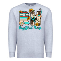 Heather Grey rn registered nurse Premium Sweatshirt - Artiststas