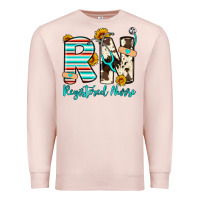Pale Pink rn registered nurse Premium Sweatshirt - Artiststas