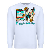 White rn registered nurse Premium Sweatshirt - Artiststas