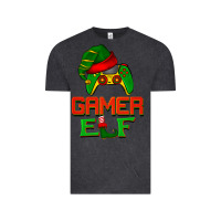 Vintage Black Christmas gamer elf Vintage Tee - BarkalooDesign