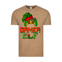 Vintage Coffee Christmas gamer elf Vintage Tee - BarkalooDesign
