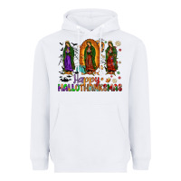 White our lady of guadalupe happy hallothanksmas Heavyweight Hoodie - JahusDesignShop