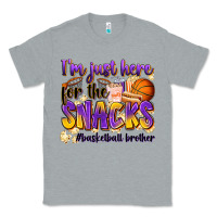 Heather Grey i'm just here for the snacks #basketball brother Classic Tee - Zillion Design Studio