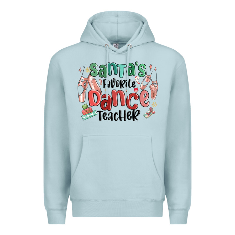 Santa's Favorite Dance Teacher Premium Hoodie by MaliasSmallBusiness | Teevron