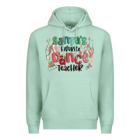 Seafoam santa's favorite dance teacher Premium Hoodie - MaliasSmallBusiness