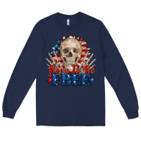 Navy born to be free skeleton Long Sleeve Tee - Zillion Design Studio