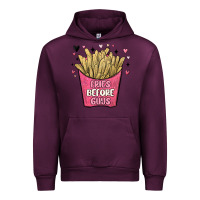 Mauve Wine fries before guys Urban Hoodie - MaliasSmallBusiness