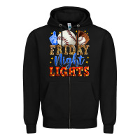 Black friday night lights baseball Zipper Hoodie - Zillion Design Studio