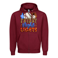 Burgundy friday night lights baseball Zipper Hoodie - Zillion Design Studio