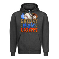 Charcoal Heather friday night lights baseball Zipper Hoodie - Zillion Design Studio