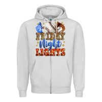 Dove Grey friday night lights baseball Zipper Hoodie - Zillion Design Studio