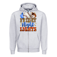 Heather Grey friday night lights baseball Zipper Hoodie - Zillion Design Studio