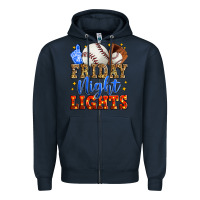 Navy friday night lights baseball Zipper Hoodie - Zillion Design Studio