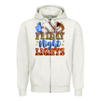 Oatmeal Heather friday night lights baseball Zipper Hoodie - Zillion Design Studio
