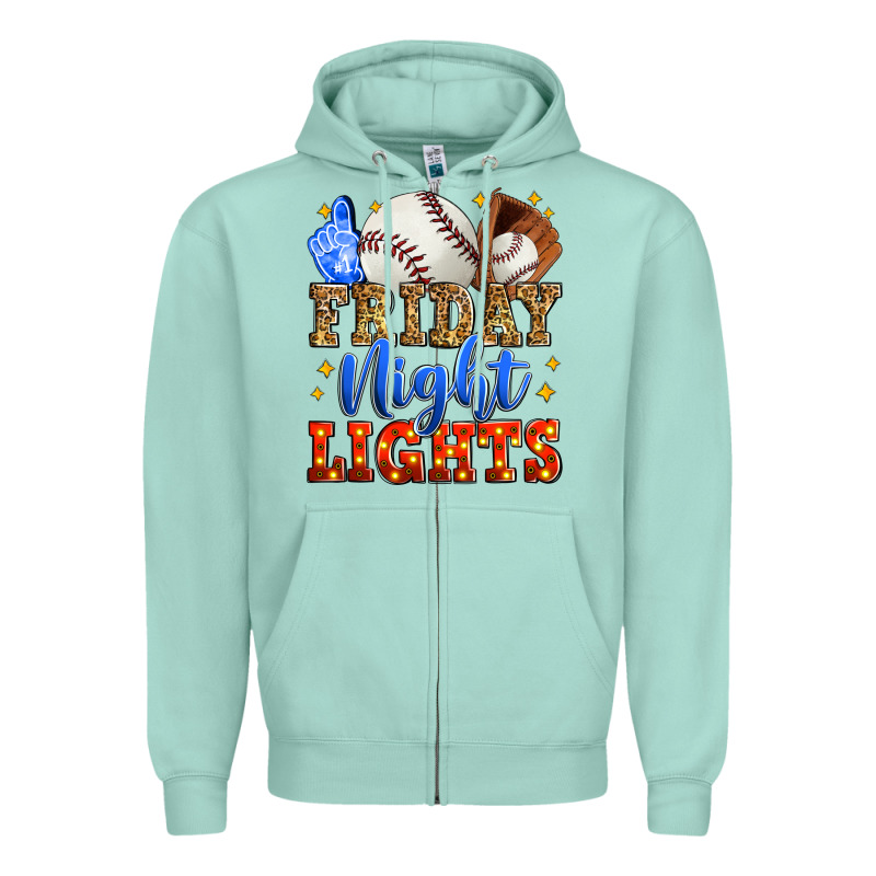 Friday Night Lights Baseball Zipper Hoodie by Zillion Design Studio | Teevron