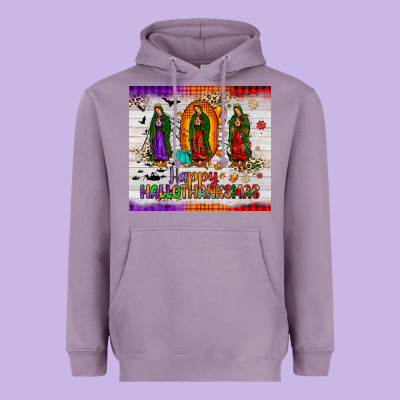 Our Lady Of Guadalupe Happy  Hallothanksmas Tumbler Heavyweight Hoodie Designed By Jahusdesignshop