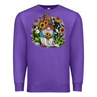 Purple gnomes sunflower cactus Premium Sweatshirt - JahusDesignShop