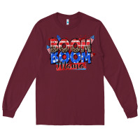 Burgundy boom boom mama Long Sleeve Tee - Zillion Design Studio
