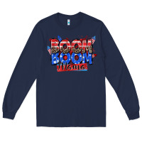 Navy boom boom mama Long Sleeve Tee - Zillion Design Studio