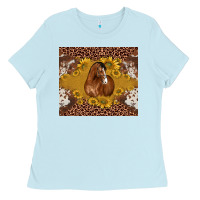 Baby Blue horse Ladies Tee - BarkalooDesign