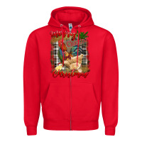 Red merry cluckin' christmas Zipper Hoodie - RanaPortraitStore