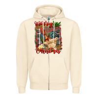 Sandshell merry cluckin' christmas Zipper Hoodie - RanaPortraitStore