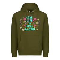 Army Green live life in full bloom Premium Hoodie - MaliasSmallBusiness
