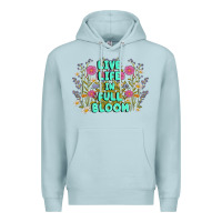 Blue Mist live life in full bloom Premium Hoodie - MaliasSmallBusiness