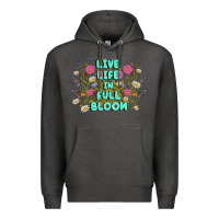 Charcoal Heather live life in full bloom Premium Hoodie - MaliasSmallBusiness