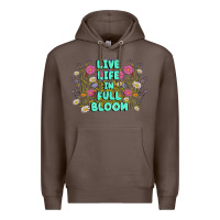 Coffee live life in full bloom Premium Hoodie - MaliasSmallBusiness