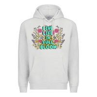 Dove Grey live life in full bloom Premium Hoodie - MaliasSmallBusiness