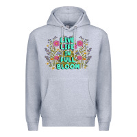 Heather Grey live life in full bloom Premium Hoodie - MaliasSmallBusiness