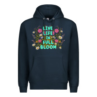 Navy live life in full bloom Premium Hoodie - MaliasSmallBusiness