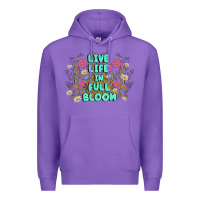 Purple live life in full bloom Premium Hoodie - MaliasSmallBusiness